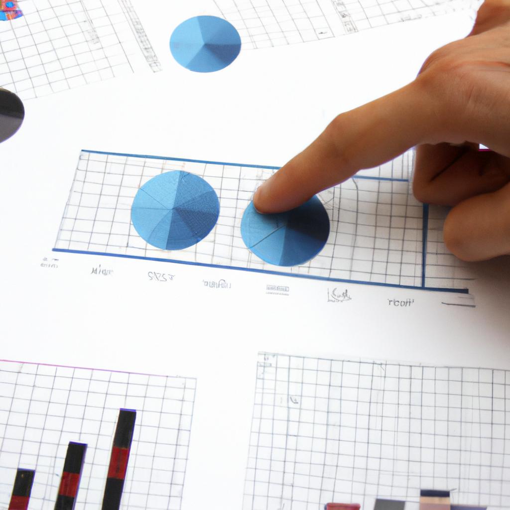 Person analyzing marketing data graph